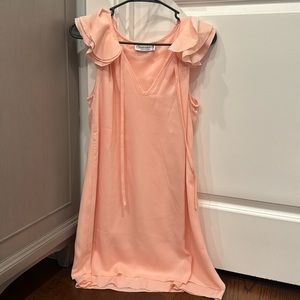 Light pink, short dress. Capped sleeves. Worn once.